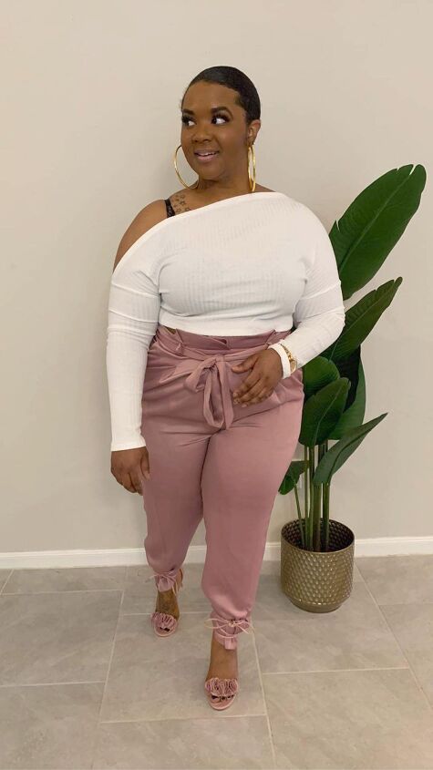 style 4 ways to style a basic white top for valentines day, Outfit Details Pants Dillard s Shoes Thrifted