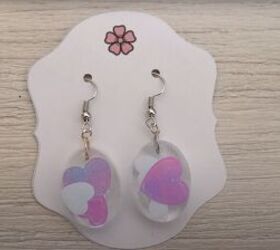 How to Make Cute DIY Valentine Earrings With Resin & Heart Confetti