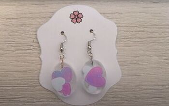 How to Make Cute DIY Valentine Earrings With Resin & Heart Confetti
