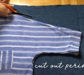 how to make a bell sleeve top from scratch in 6 simple steps, Cutting out the bell sleeve sweater pattern