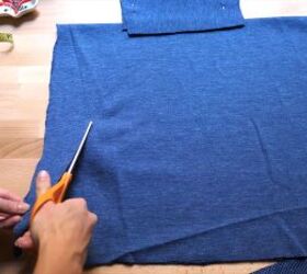 how to make a bell sleeve top from scratch in 6 simple steps, Cutting on side of the DIY bell sleeves