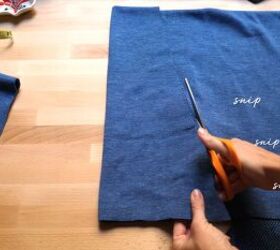 how to make a bell sleeve top from scratch in 6 simple steps, Cutting the other side symmetrically