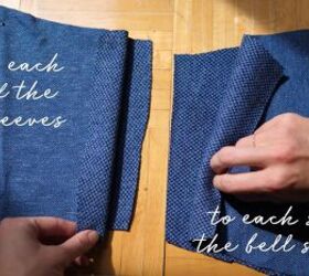 how to make a bell sleeve top from scratch in 6 simple steps, Attaching the bell sleevesto the top