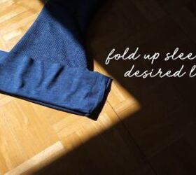 how to make a bell sleeve top from scratch in 6 simple steps, Folding the bell sleeves up