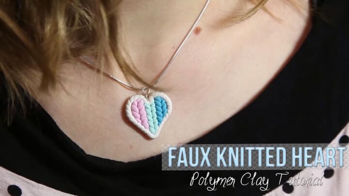 how to make a cute polymer clay heart pendant for valentine s day, How to make a polymer clay heart necklace