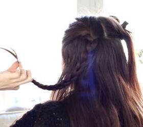 Start with 2 braids at the back of your head to get the cutest hair for February