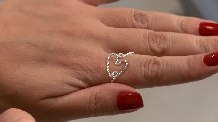 how to make adorable wire heart rings perfect for valentine s day, How to make a heart ring out of wire