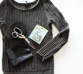 how to make a sweater a diy grommet refashion