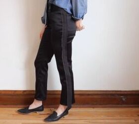 How to Make DIY Tuxedo Pants With an Edgy Denim Stripe