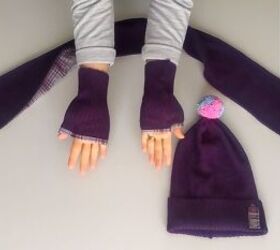 How to Make a Glove, Scarf & Beanie Set Out of an Old Knit Dress