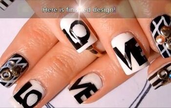 Get in the Mood for LOVE With This Black & White Valentine's Nail Art