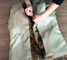 how to make a faux fur vest pattern sewing tips detailed tutorial, Attaching the lining to the DIY faux fur vest
