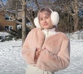 how to make a super cute diy faux fur coat for snowy winter days, DIY faux fur coat