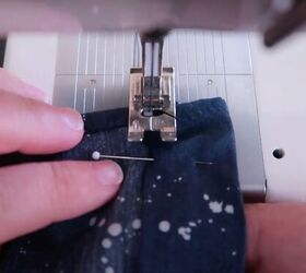 how to hem the bottom of a dress plus how to use a chalk hem marker, Sewing the hem with a presser foot