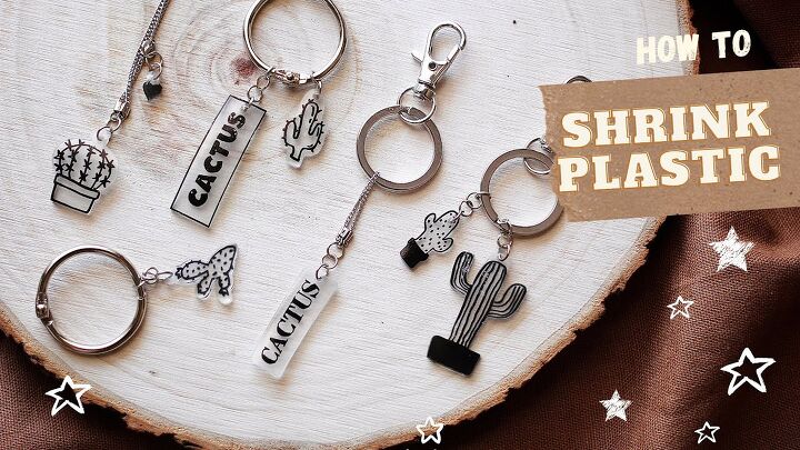 how to make cute diy shrink plastic keychains out of number 6 plastic, DIY shrink plastic keychains