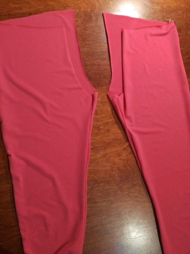sew leggings from an existing pair, Two pant legs for leggings