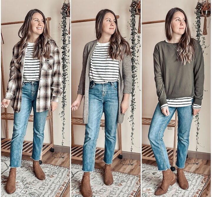 3 ways to layer a striped top in the winter
