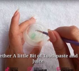 6 easy home remedies to make nails grow faster stronger, Mixing lemon and toothpaste together