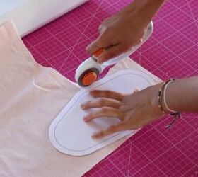 how to make reusable menstrual pads out of fabric pattern included, Cutting out the pattern in waterproof fabric