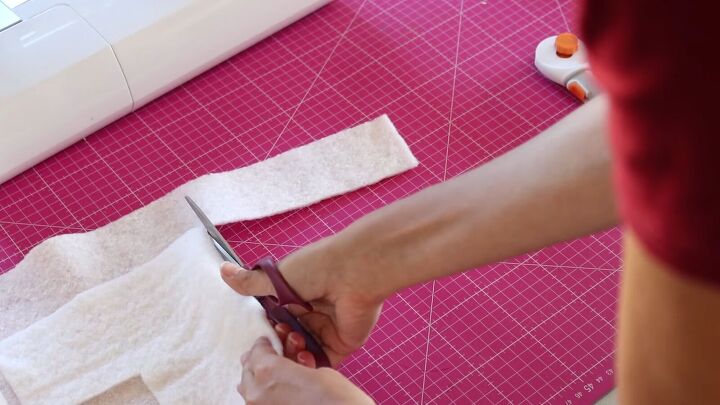 how to make reusable menstrual pads out of fabric pattern included, Cutting out lining for the menstrual pad