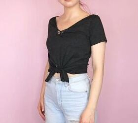 5 ways to make a diy crop top from a t shirt easy no sew tutorial, DIY crop tops from t shirts