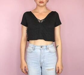 5 ways to make a diy crop top from a t shirt easy no sew tutorial, How to make a crop top from a t shirt
