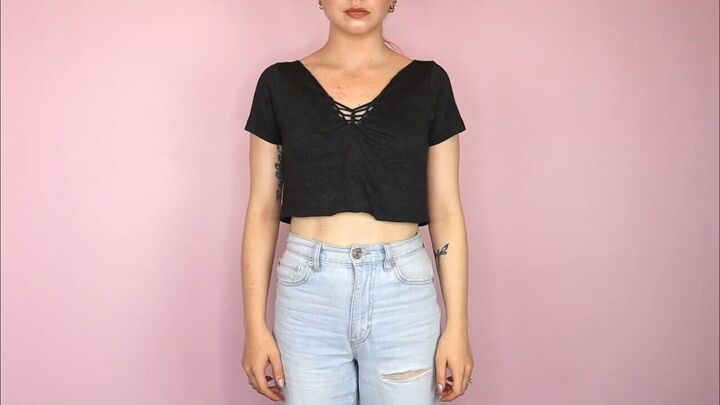 5 ways to make a diy crop top from a t shirt easy no sew tutorial, How to make a crop top from a t shirt