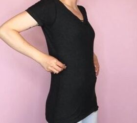5 ways to make a diy crop top from a t shirt easy no sew tutorial, Marking the t shirt