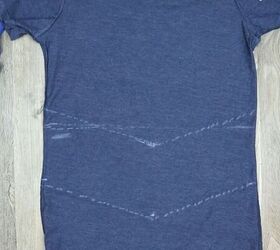 5 ways to make a diy crop top from a t shirt easy no sew tutorial, Drawing pointed shapes on the t shirt