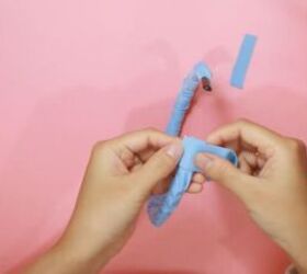 how to easily make a cute t shirt yarn headband by knotting, Wrapping and gluing the fabric ends