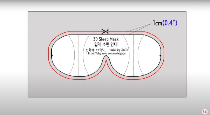 how to make a comfortable 3d diy sleep mask free sewing pattern, Sleep eye mask sewing pattern