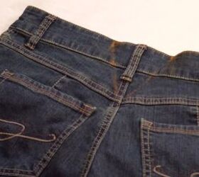 how to take in the waist of jeans by hand without a sewing machine, Drawing a V shape on the waistband