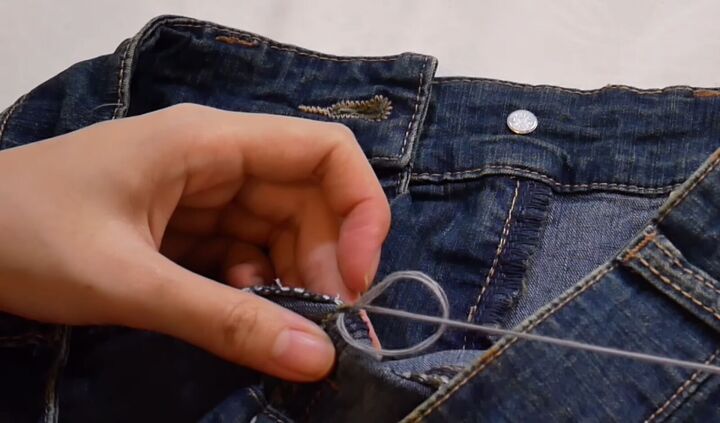 how to take in the waist of jeans by hand without a sewing machine, Can you alter the waist size on jeans