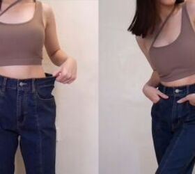 how to take in the waist of jeans by hand without a sewing machine, How to take in the waist of jeans by hand