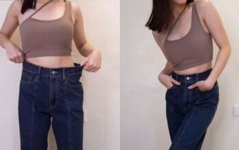 How to Take in the Waist of Jeans by Hand Without a Sewing Machine