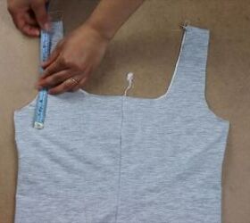 how to sew a hoodie jumpsuit loungewear set without a pattern, Measuring the armholes