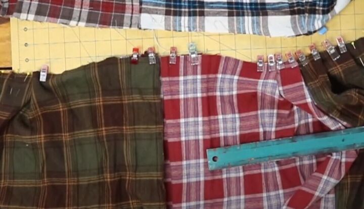 how to make a flannel shirt dress out of 4 old men s shirts, Flannel shirt dress DIY
