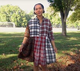 How to Make a Flannel Shirt Dress Out of 4 Old Men's Shirts