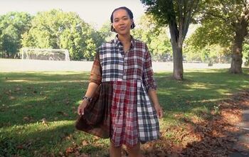 How to Make a Flannel Shirt Dress Out of 4 Old Men's Shirts