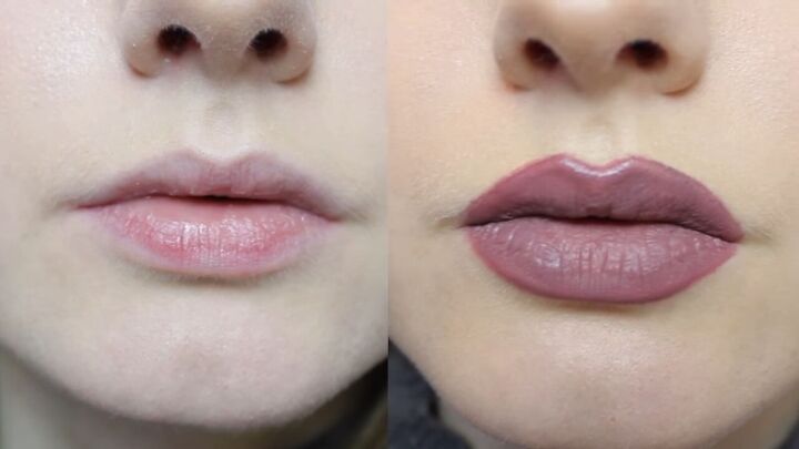 how to make lips look bigger carli bybel inspired lip makeup tutorial, Before and after lip makeup tutorial