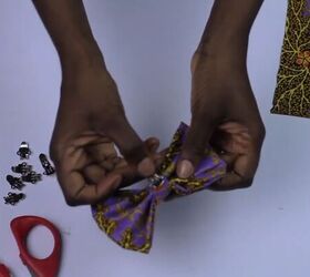 how to make decorative shoe clips in 4 different ways, Gluing the bow to a shoe clip