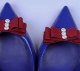 how to make decorative shoe clips in 4 different ways, DIY bow shoe clips with ribbon and pearls