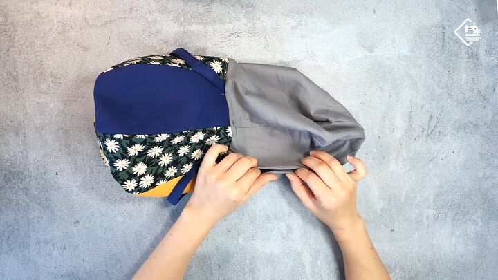 how to make a cute diy hexagon bag step by step sewing tutorial, Sewing the gap in the lining closed
