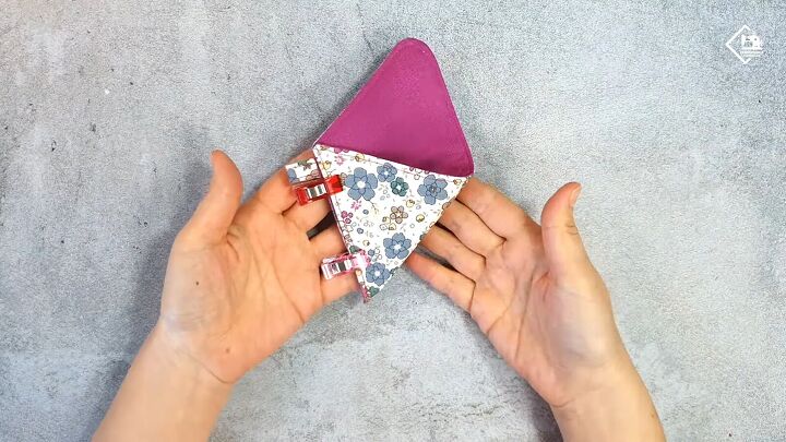 how to make a cute diy triangle pouch for coins earphones more, How to sew a triangle coin purse