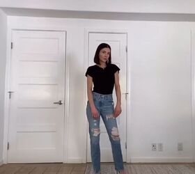 how to find the perfect jeans for your butt body type, Torn jeans add embellishment in a classy way