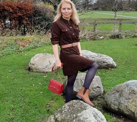 how to wear browns in three simple and stylish ways, Match brown with red