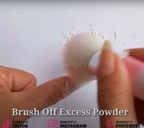 how to make diy fake nails out of a face mask baby powder, How to make fake nails with baby powder