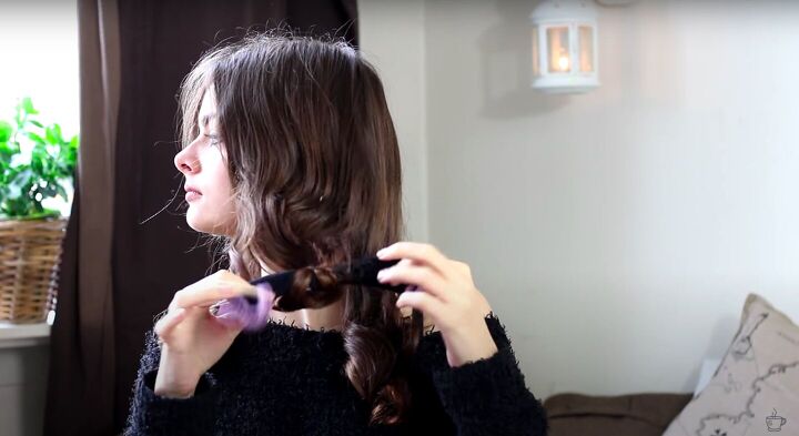 how to curl your hair overnight with socks in 5 simple steps, Heatless curls with socks
