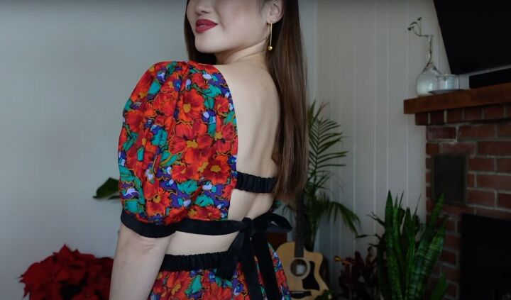 how to make a cute two piece set from an old dress pants, DIY two piece set