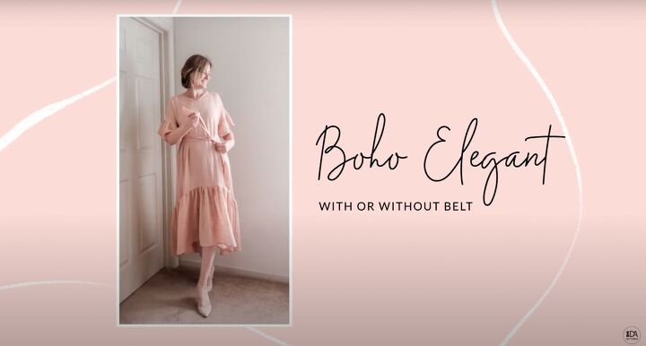 how to make a flattering flowy diy boho dress from scratch, DIY boho dress